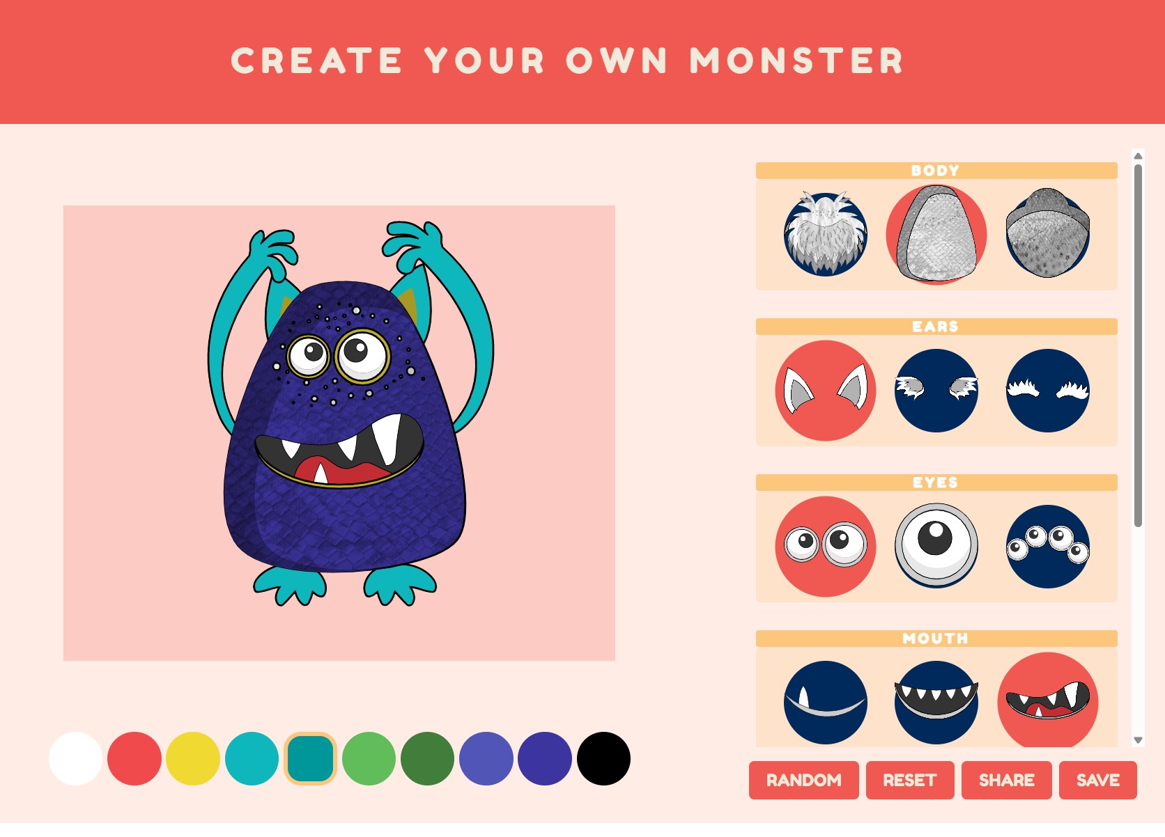 Monsterator — Character Creator